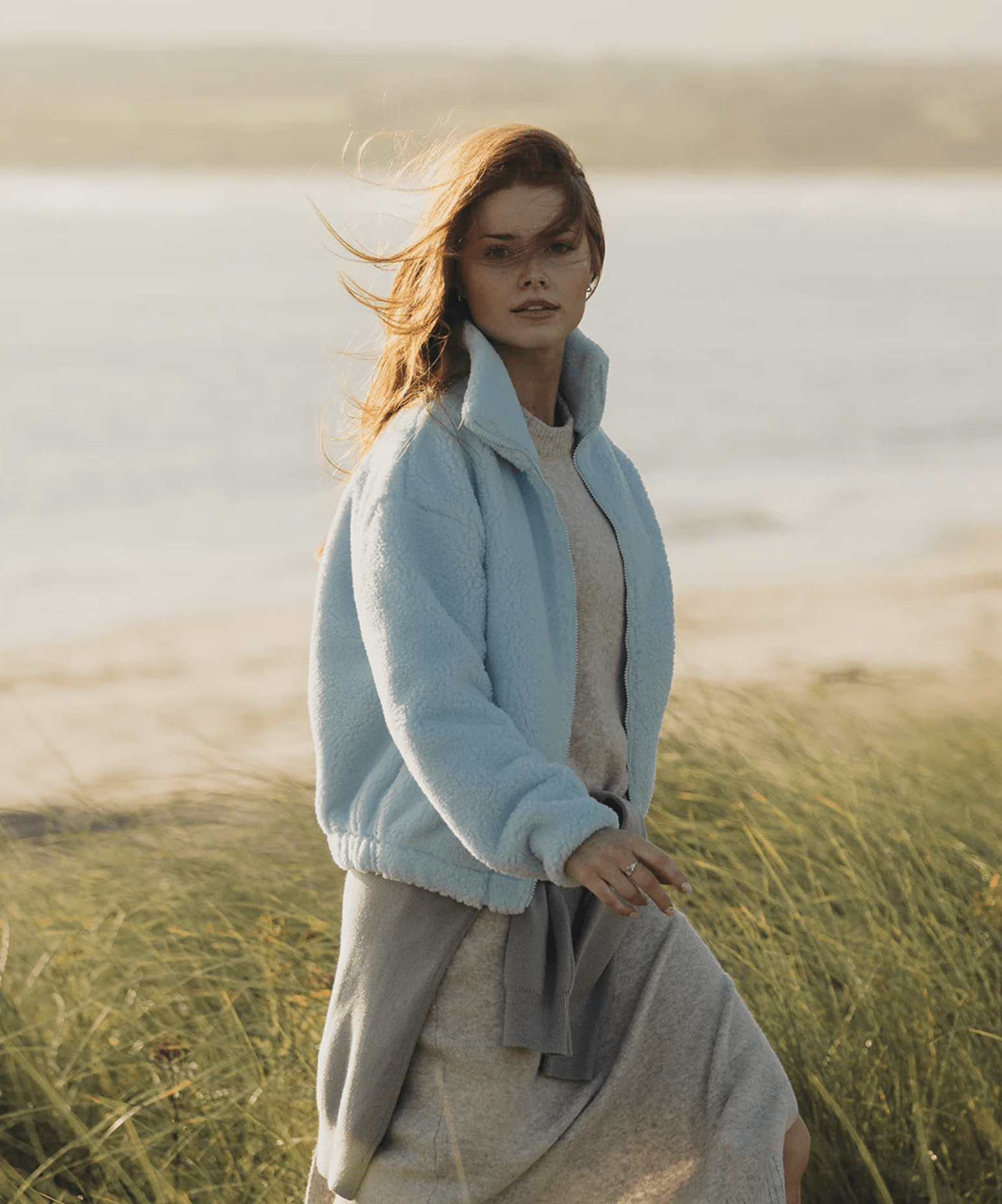 Gym & Coffee Industry Fleece Baby Blue - Cuba Clothing